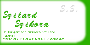 szilard szikora business card